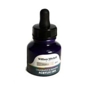 Tusz akrylowy do kaligrafii i rysunku William Mitchell 30ml Fioletowy